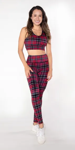 Crimson Plaid - Legging