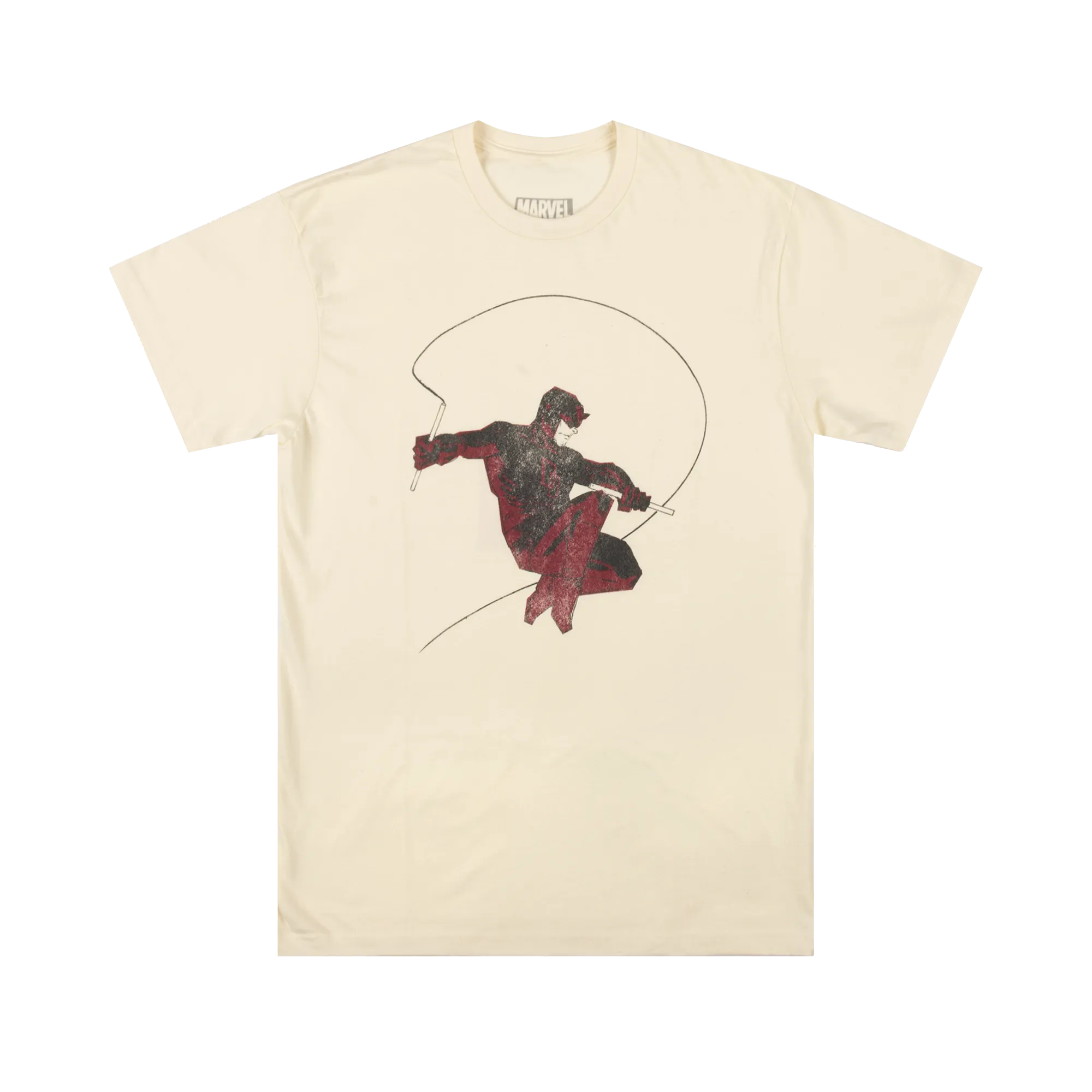 Daredevil Leaping With Baton Natural Tee