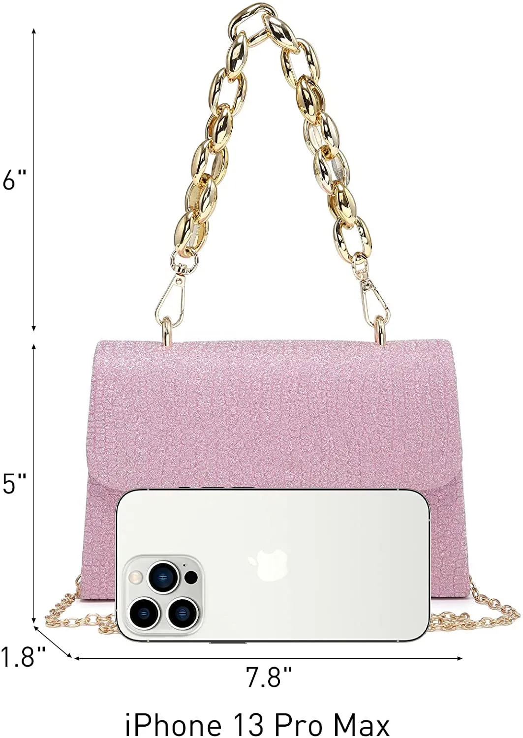 Dasein Chain Clutch Purse