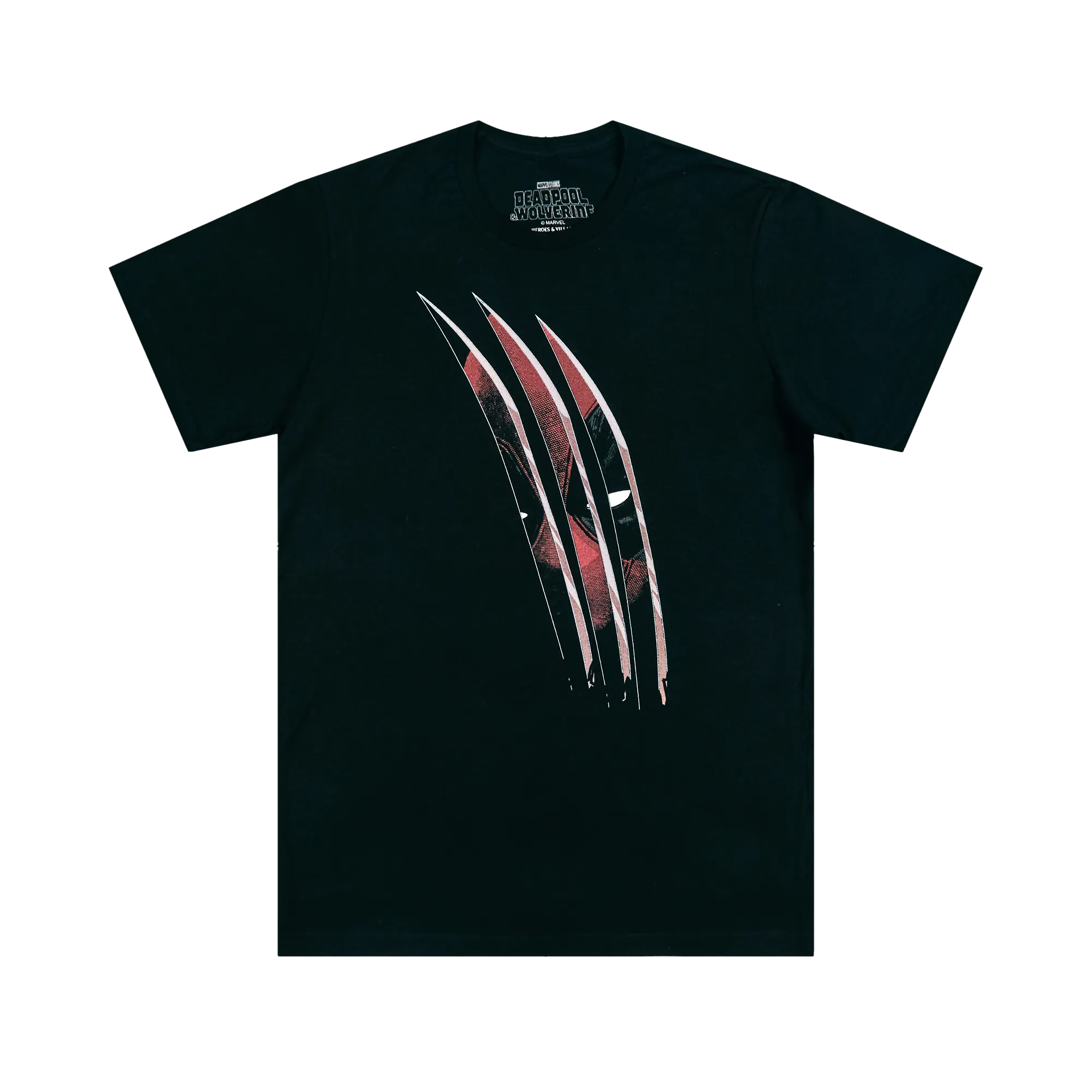 Deadpool & Wolverine Movie Claw Reflection Black Tee