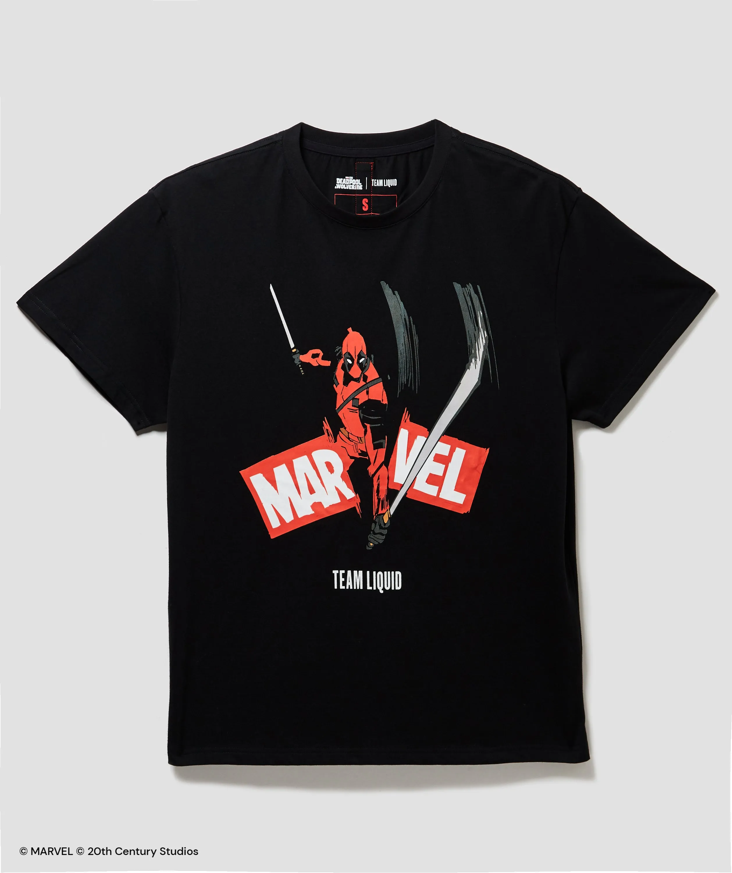 DEADPOOL MARVEL LOGO SLASH TEE