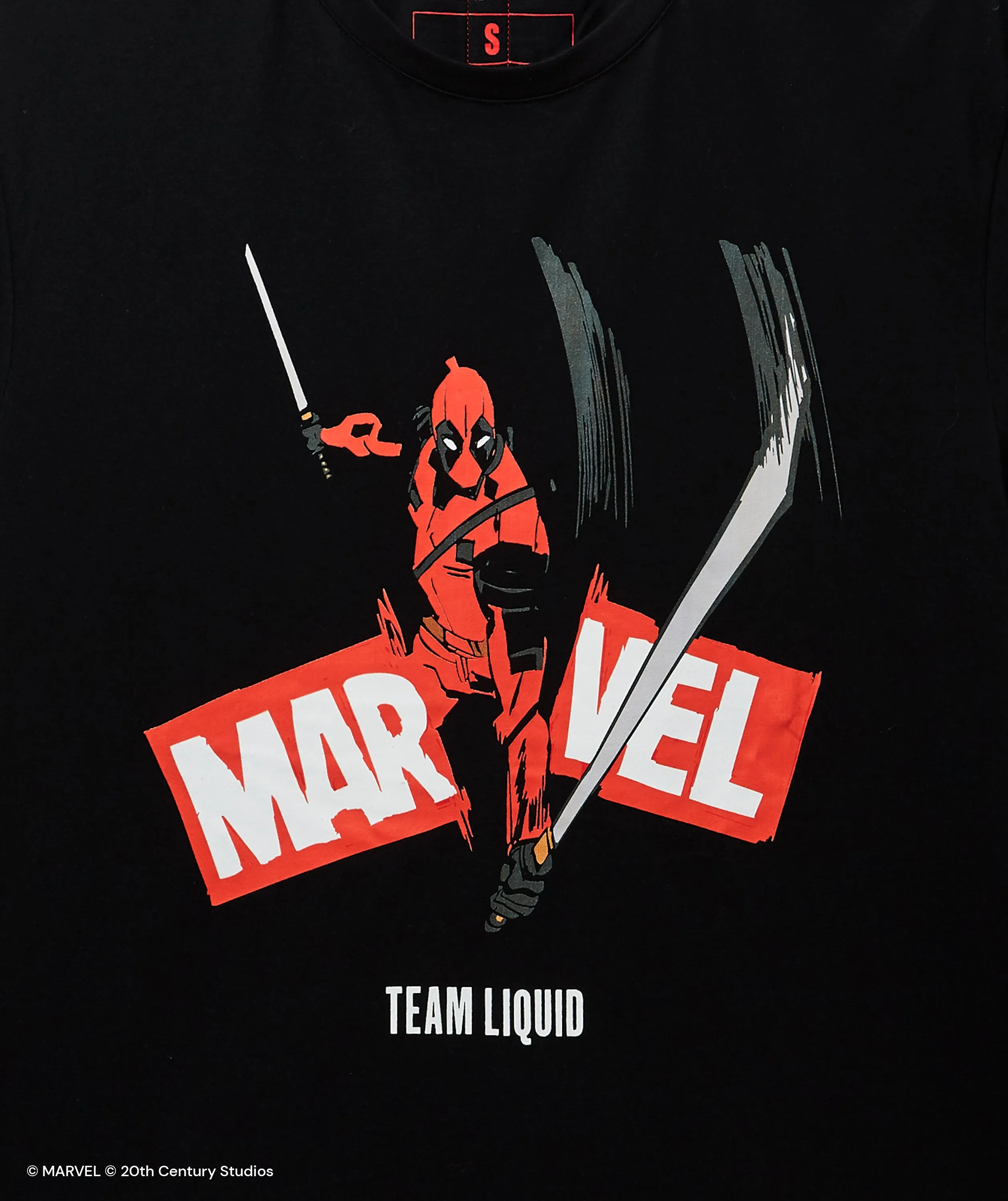 DEADPOOL MARVEL LOGO SLASH TEE