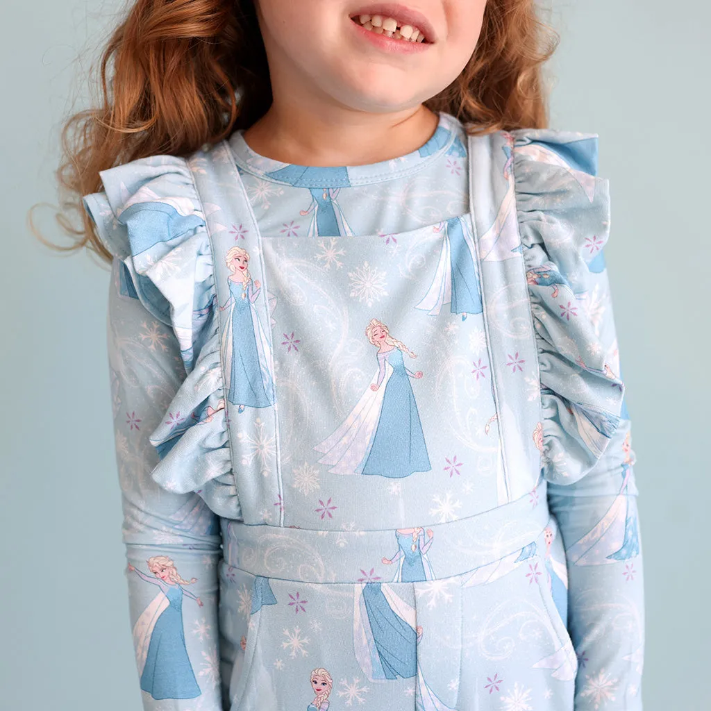 Disney Frozen Elsa French Terry Ruffled Overalls