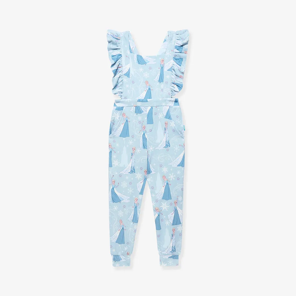 Disney Frozen Elsa French Terry Ruffled Overalls