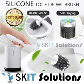 ★Ecoco TPR Rubber Bathroom Toilet Bowl Brush Cleaner Holder★Thermo Plastic★2 Styles★Standing/Hanging★