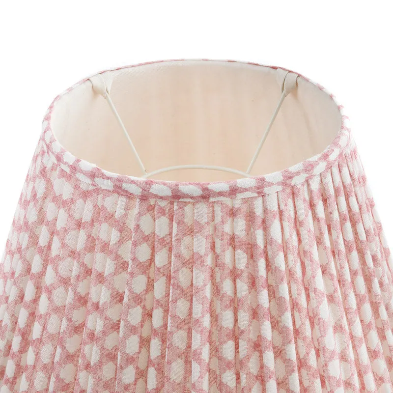 Fermoie Lampshade in Pink Wicker