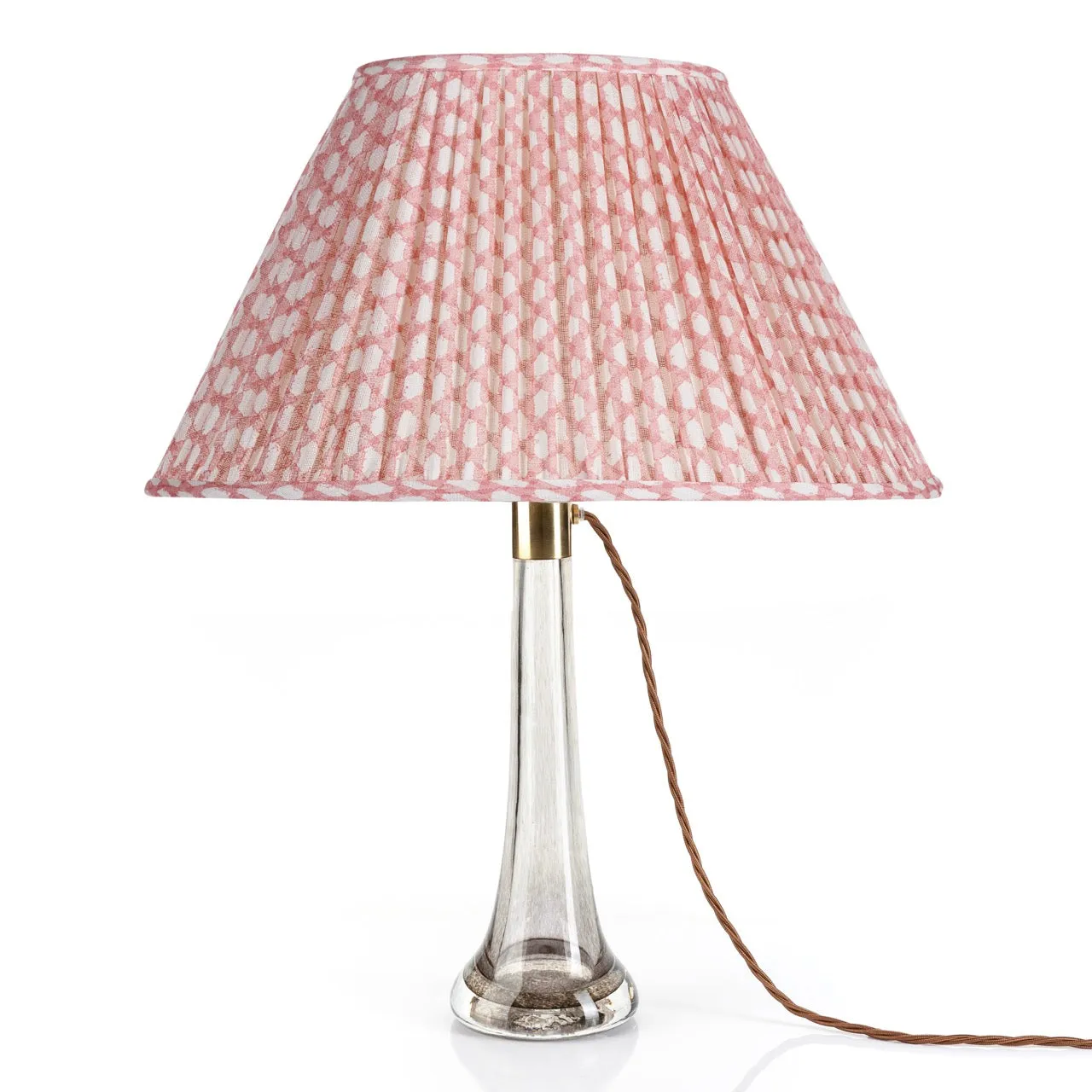 Fermoie Lampshade in Pink Wicker