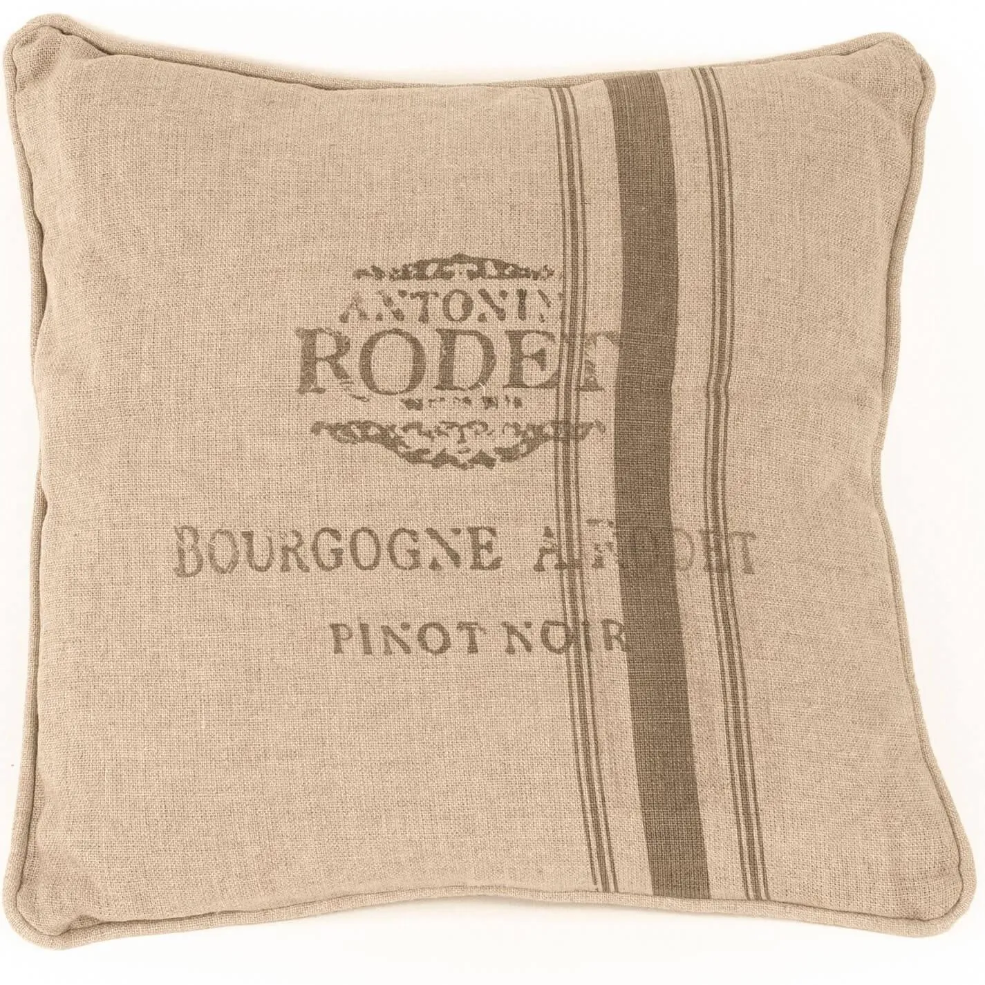 French Wine Label Pillow