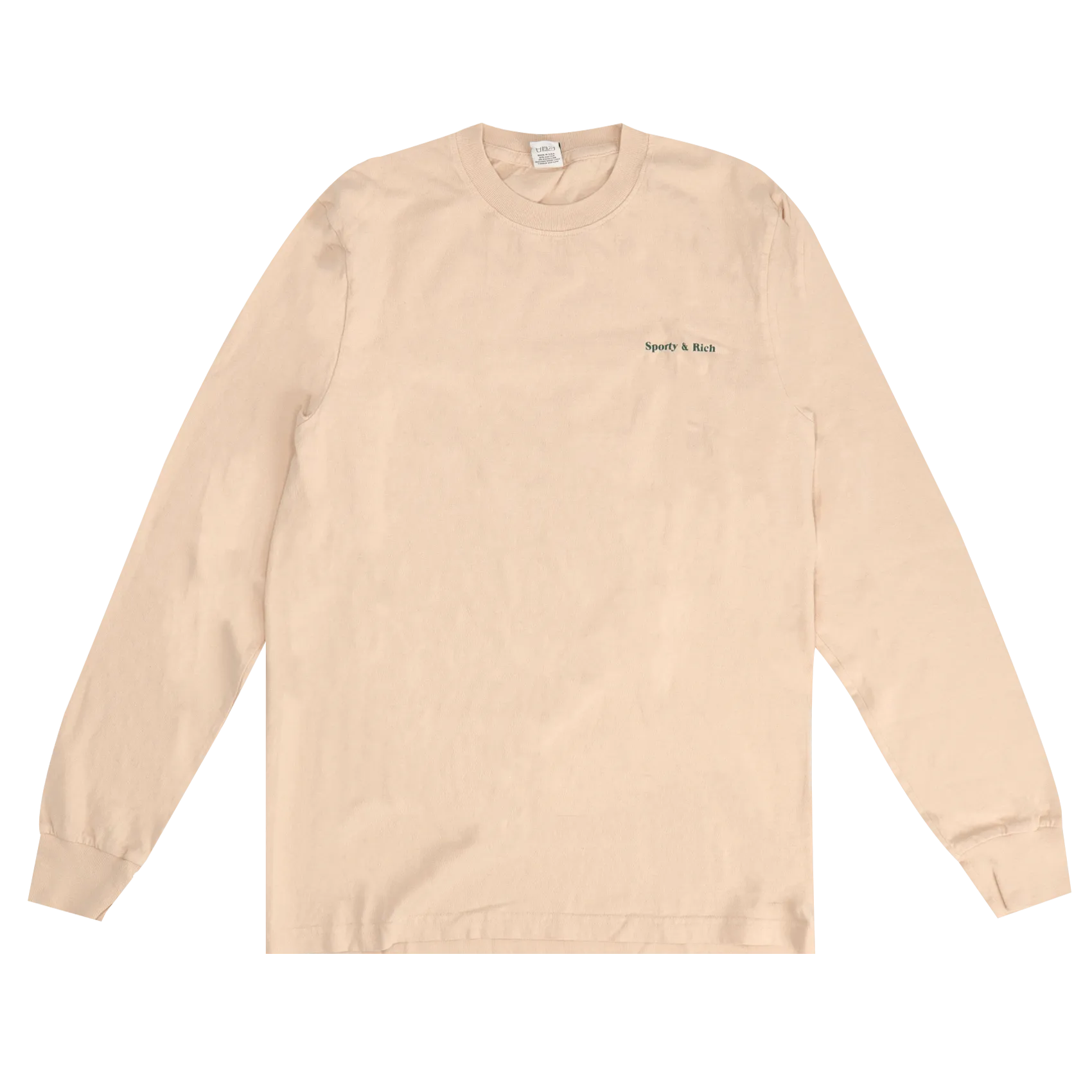 Fun Log Long Sleeve - Cream Puff/Forest Green