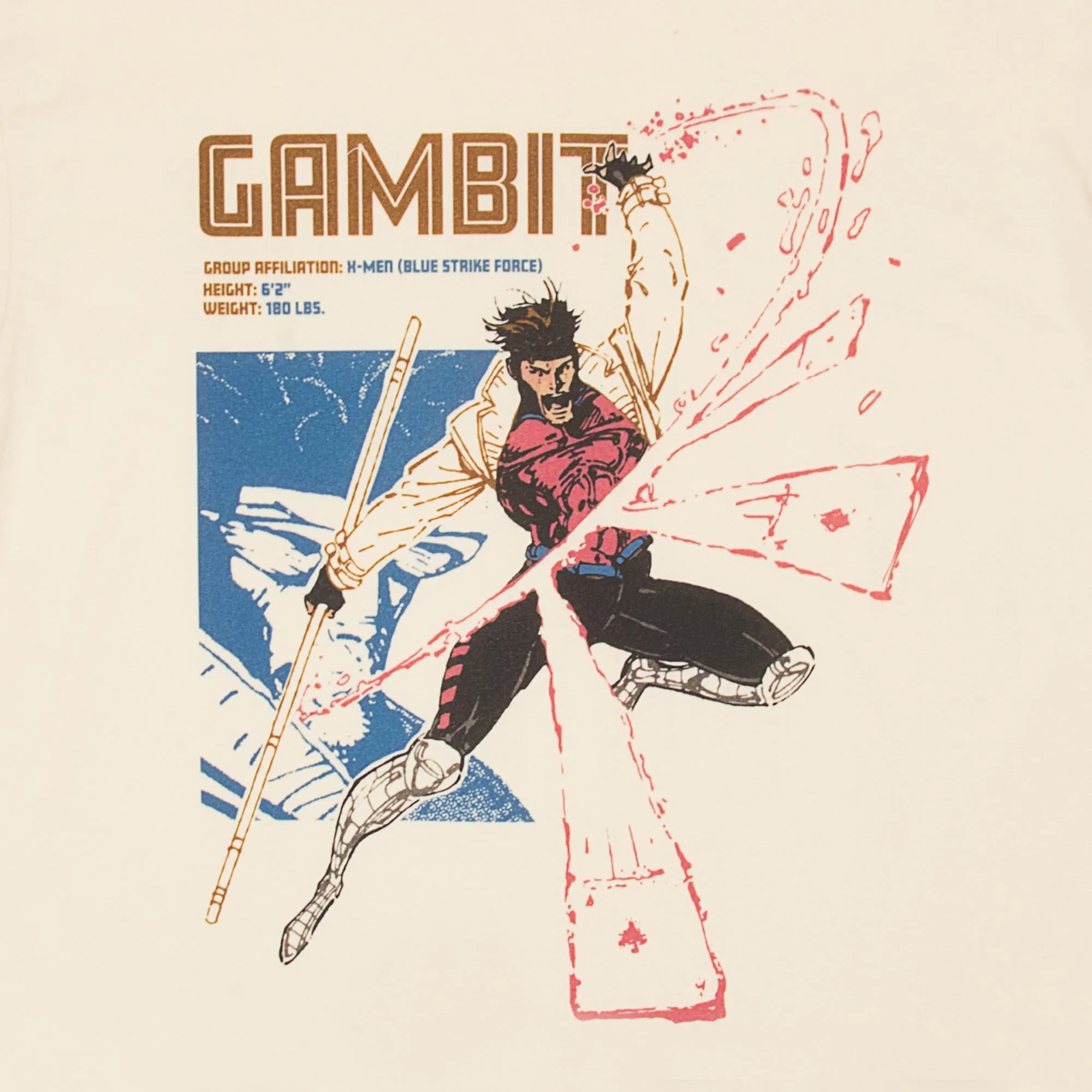 Gambit Throwing Cards Natural Tee