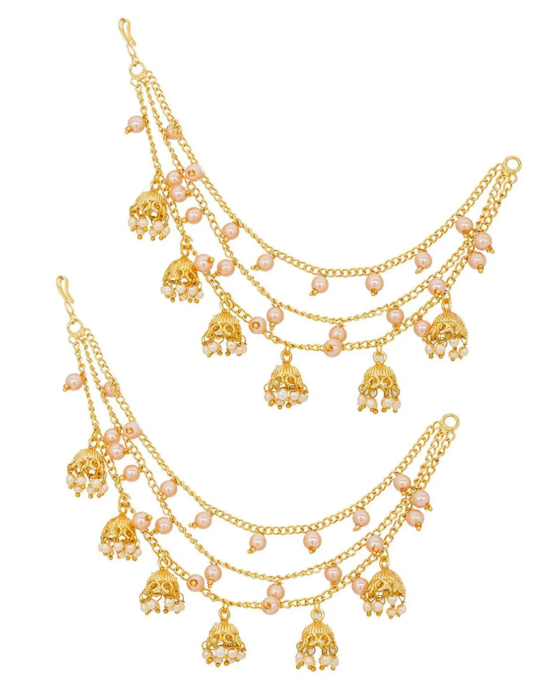 Gold Plated Jhumki Drop Kaanchain