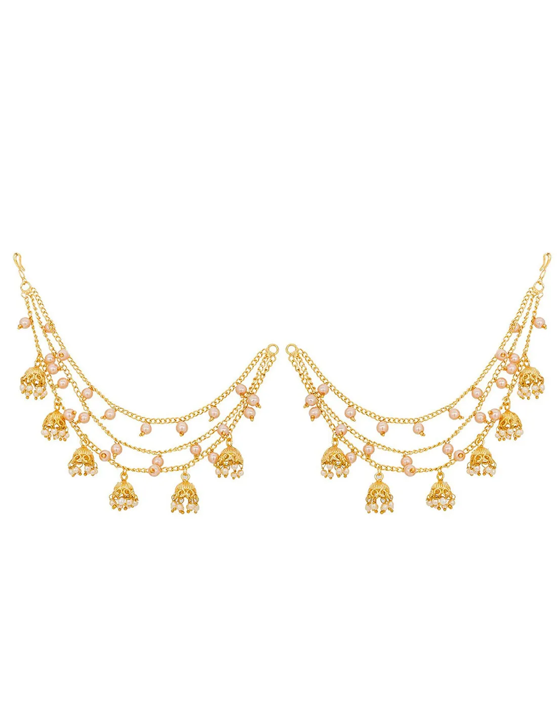 Gold Plated Jhumki Drop Kaanchain