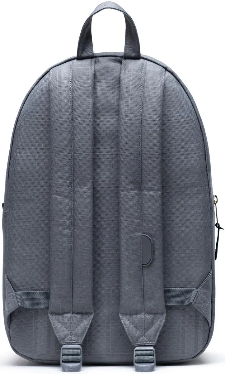 Herschel Settlement Backpack 600D Poly Quiet Shade Plaid Grey