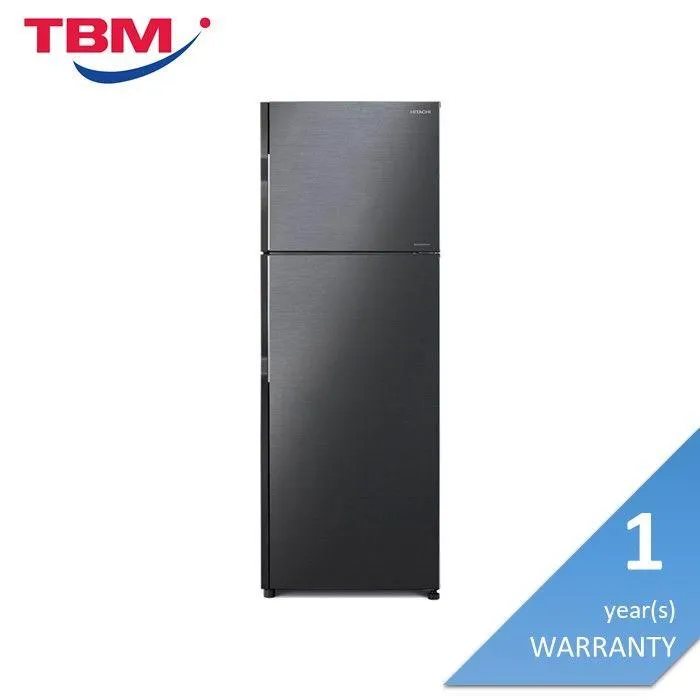 Hitachi R-H355P7M BBK Fridge 2 Doors G318L Brilliant Black