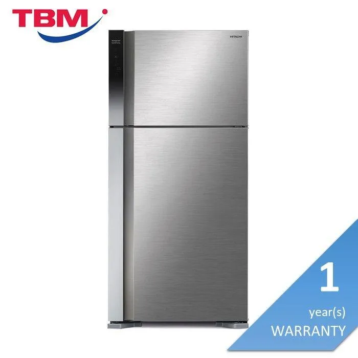 Hitachi R-V710P7M-1 BSL Fridge 2 Doors G601L Inverter Stylish Series Brilliant Silver