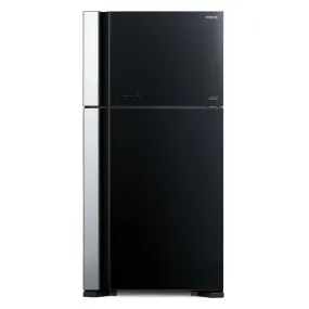 Hitachi R-VG660P7M-1 GBK Fridge 2 Doors G565L Inverter Glass Series Glass Black