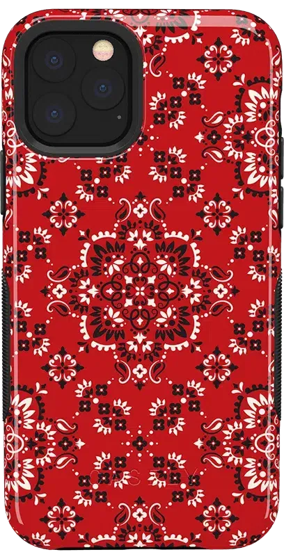 I'm with the Band | Red Bandana Print Case