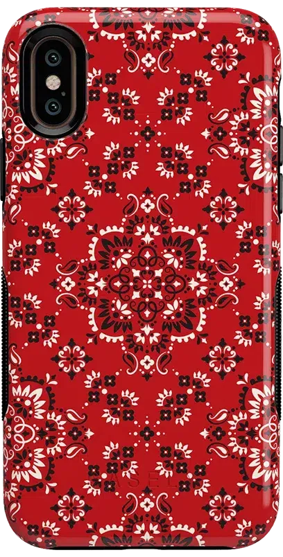 I'm with the Band | Red Bandana Print Case