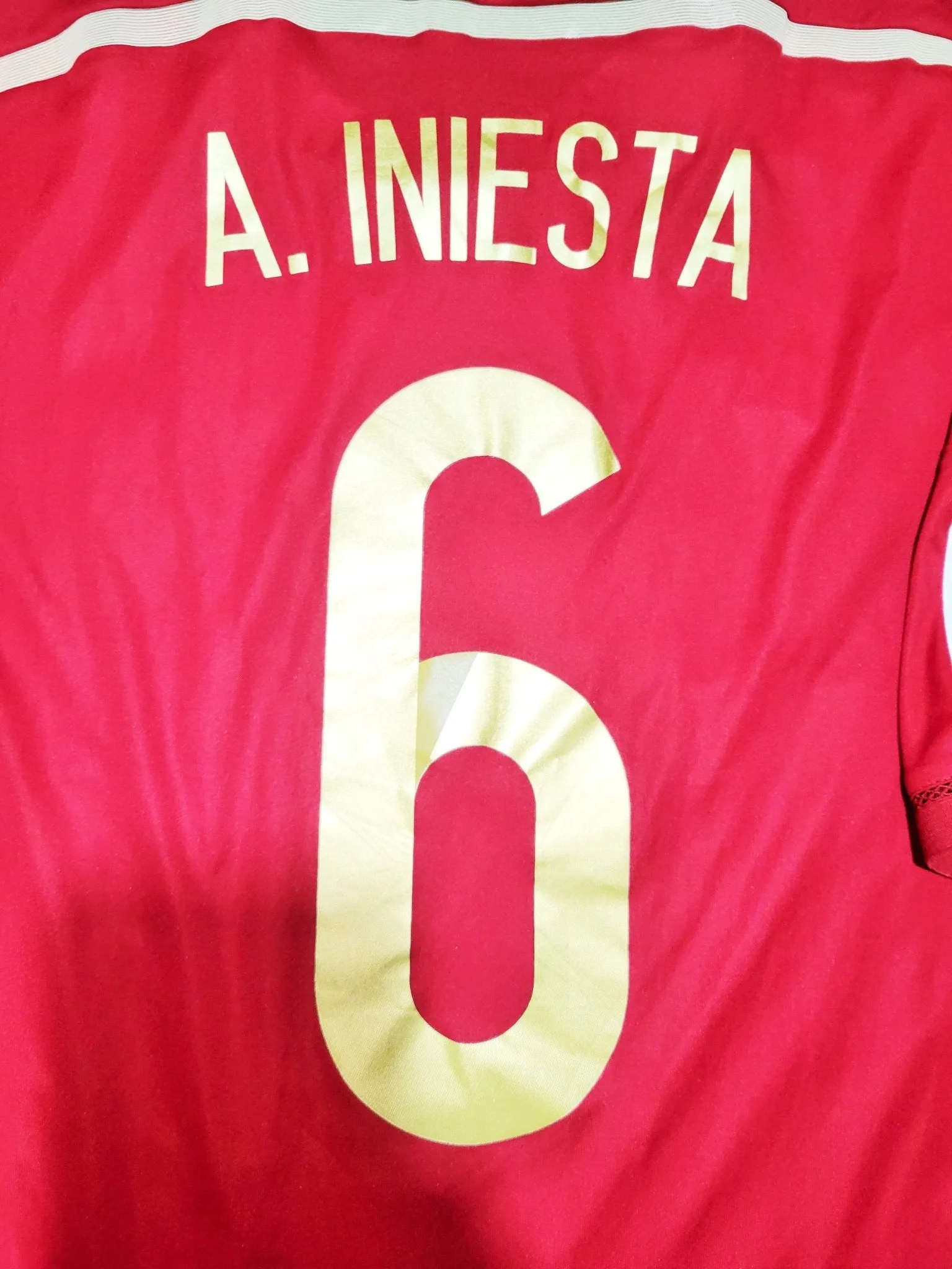 Iniesta Spain 2014 WORLD CUP Adizero Player Issue Soccer Jersey Shirt XL SKU# G85242