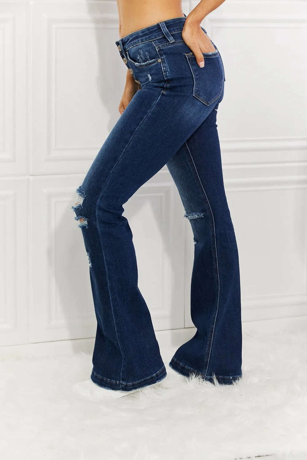 Kancan *all sizes* Reese Midrise Button Fly Flare Jeans (DS)