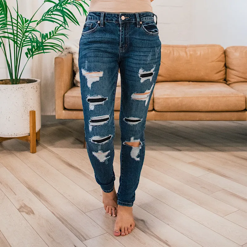 KanCan Tia Patched Skinny Jeans FINAL SALE