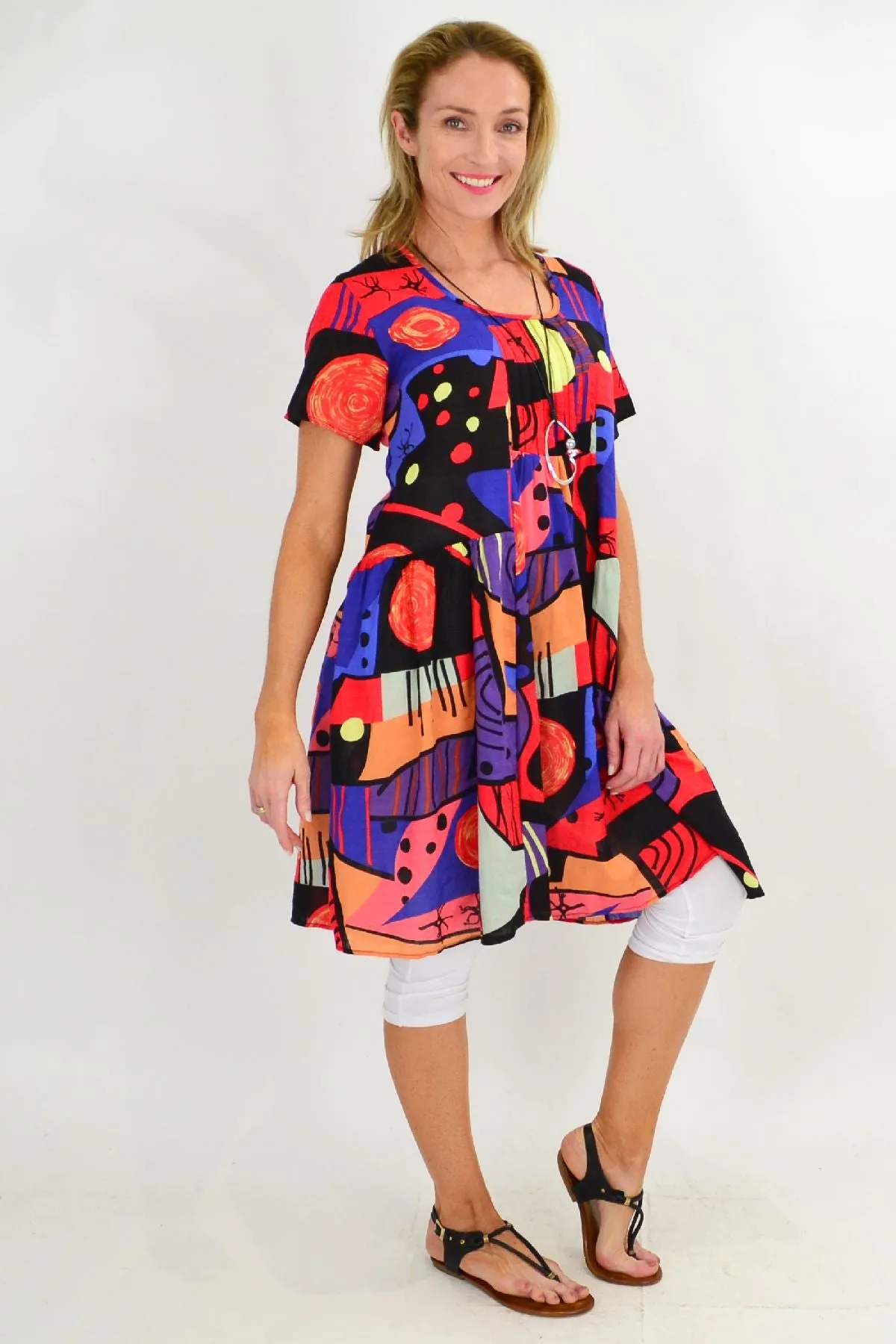 Ken Done Inspired Peasant Tunic Dress