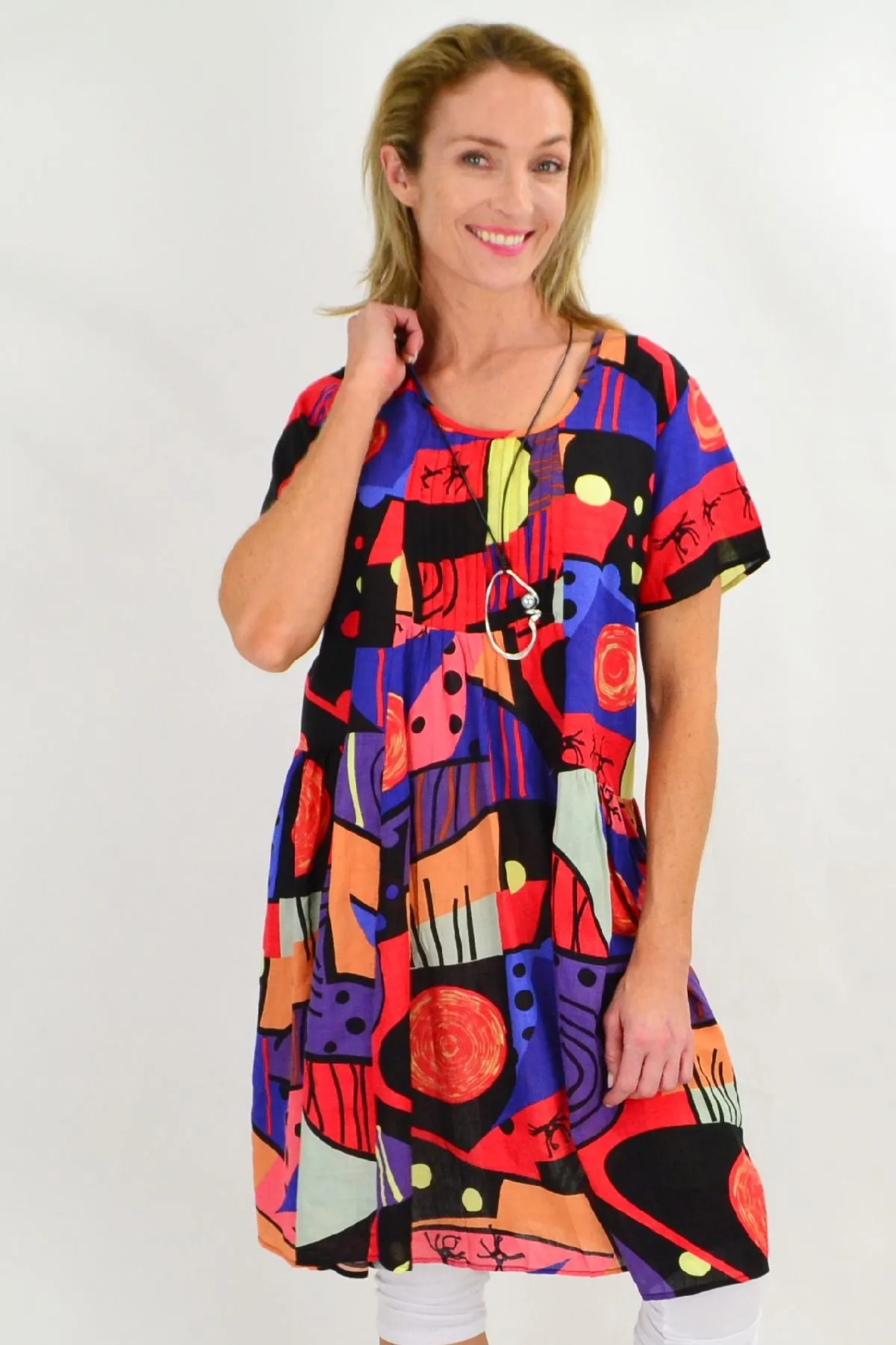 Ken Done Inspired Peasant Tunic Dress