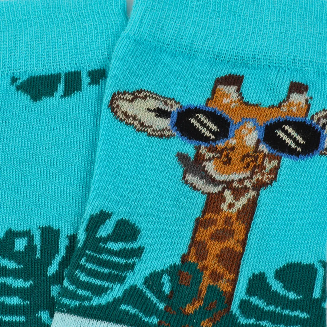 Kids Fun Giraffe Cotton Socks