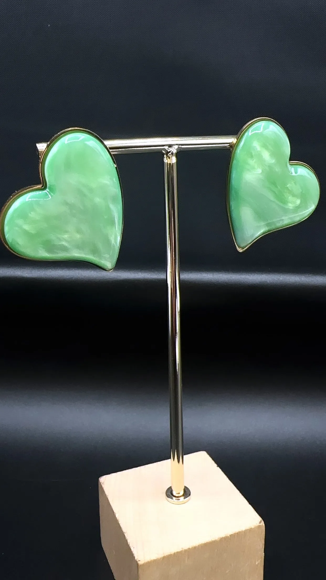 Kiko Green Heart Earrings