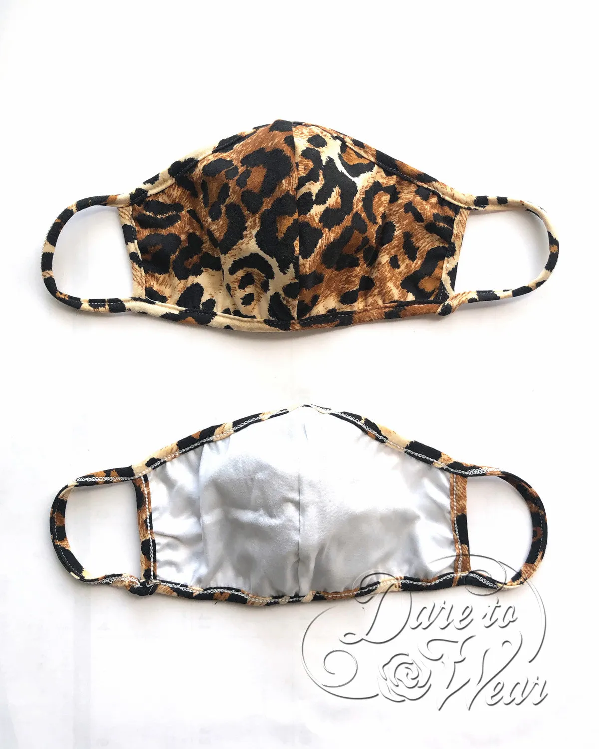 Kiss in Leopard | Fierce Feline Cougar Animal Print Mask