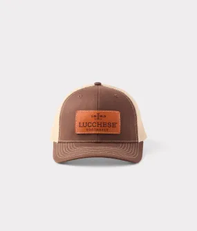 Leather Patch Cap :: Brown   Khaki