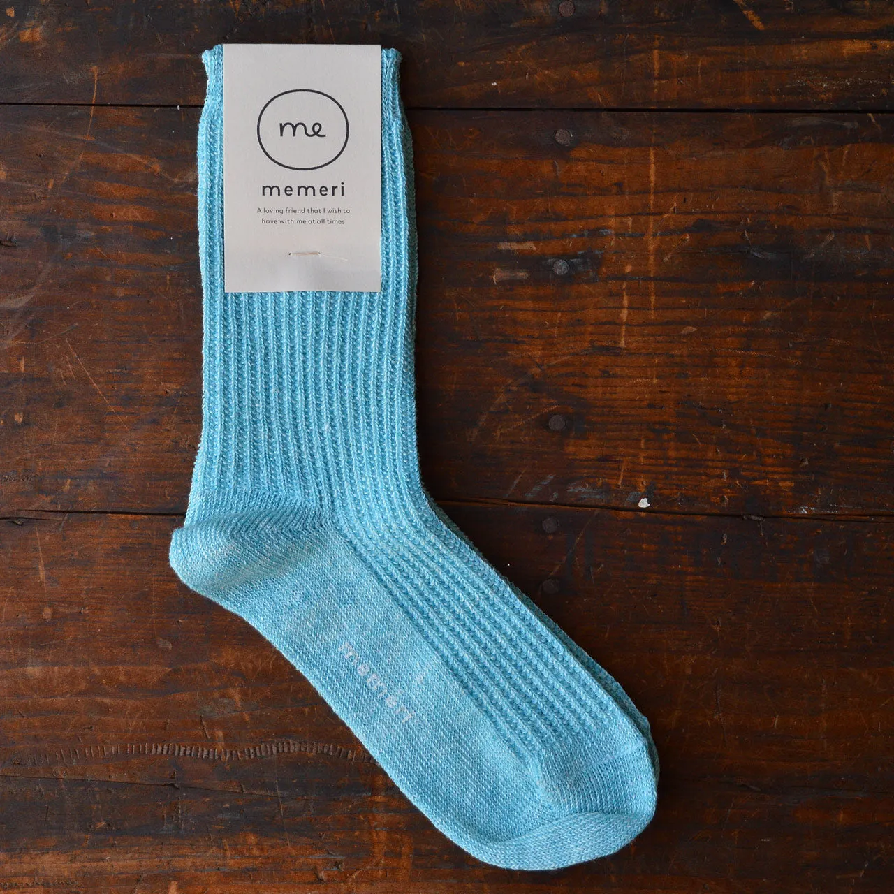 Memeri Ribbed Socks - Linen (Adults)