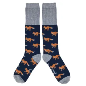 Men's Midnight Fox Lambswool Knee Socks