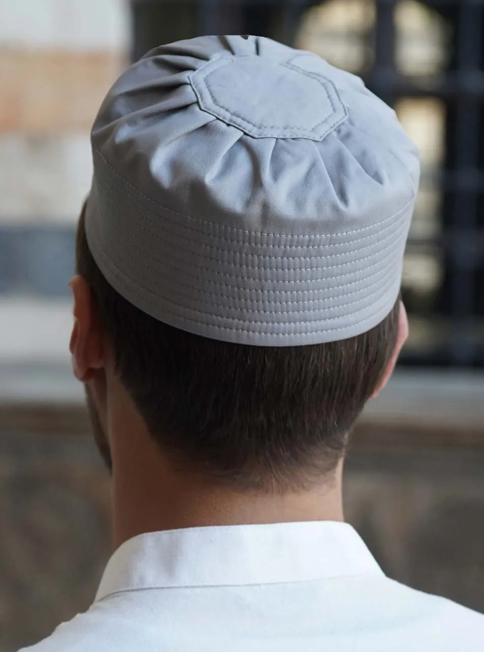 Mercerised Cotton Pleated Kufi Hat