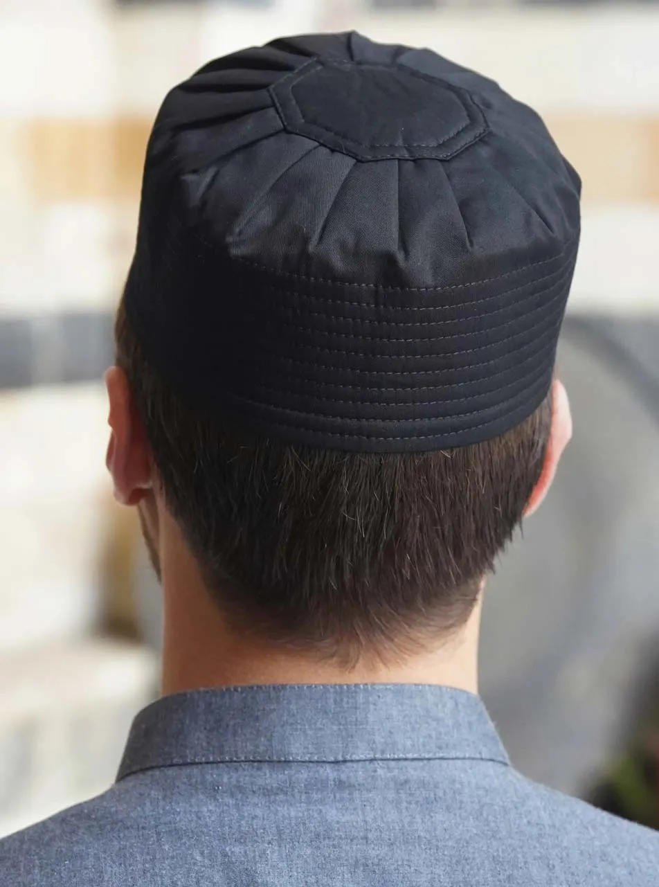 Mercerised Cotton Pleated Kufi Hat