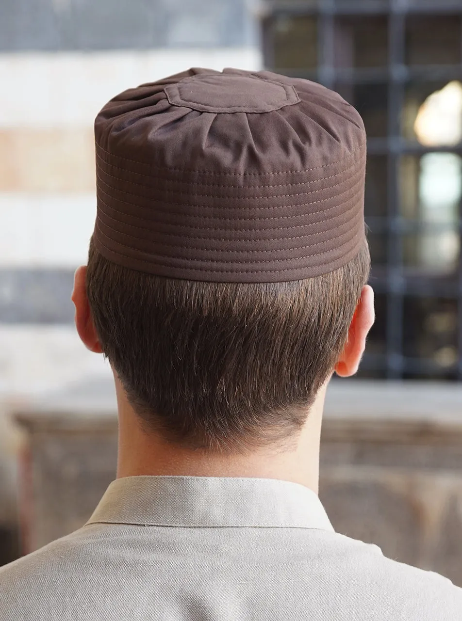 Mercerised Cotton Pleated Kufi Hat