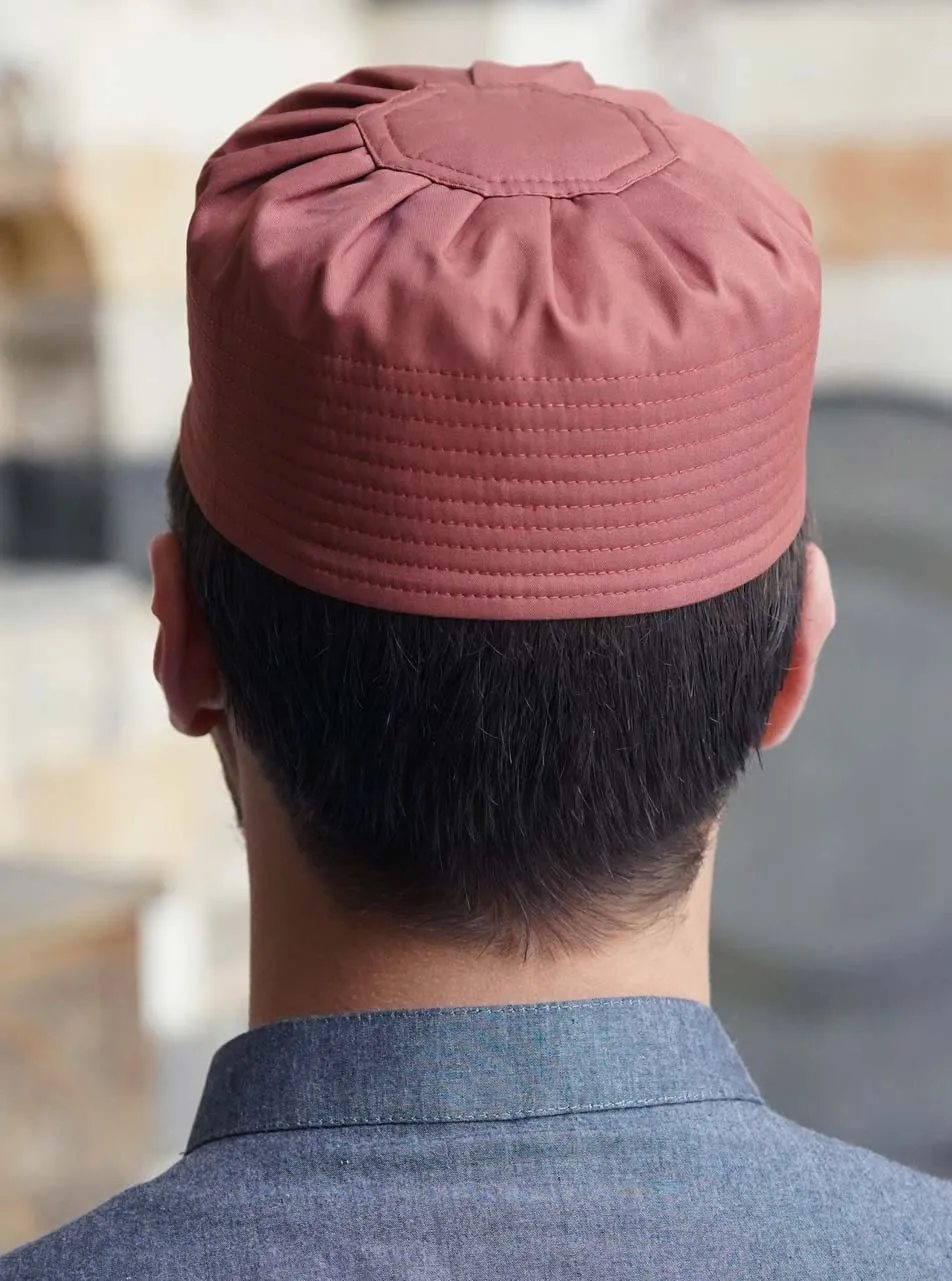 Mercerised Cotton Pleated Kufi Hat