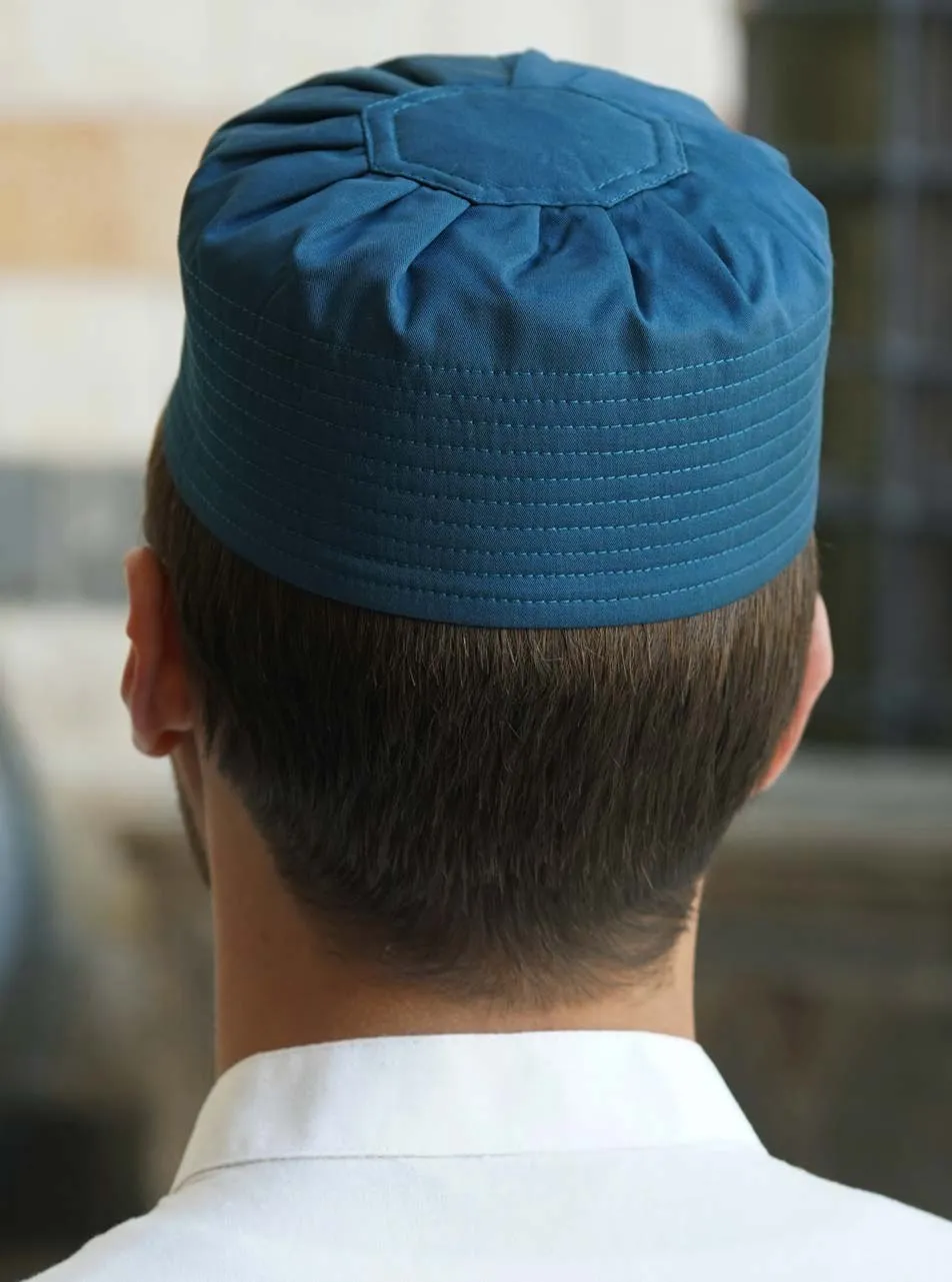 Mercerised Cotton Pleated Kufi Hat