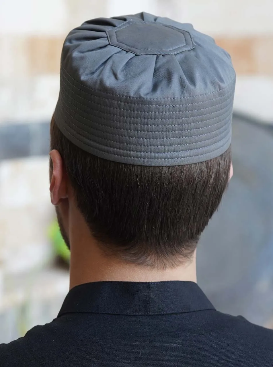 Mercerised Cotton Pleated Kufi Hat