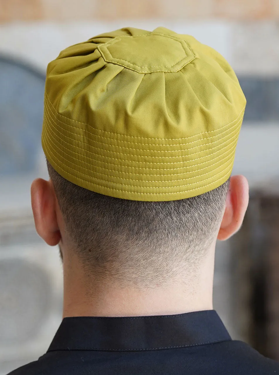 Mercerised Cotton Pleated Kufi Hat