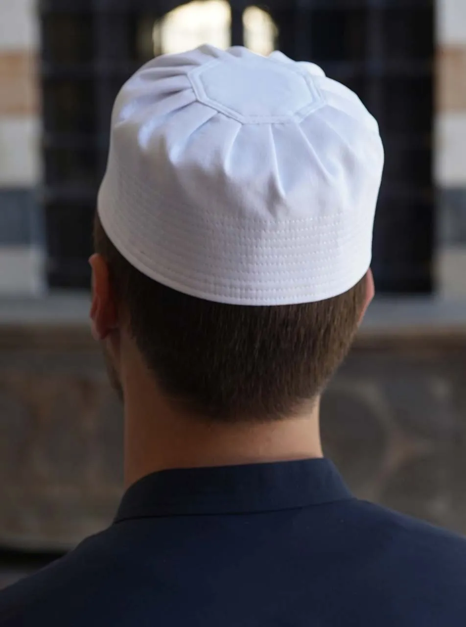 Mercerised Cotton Pleated Kufi Hat