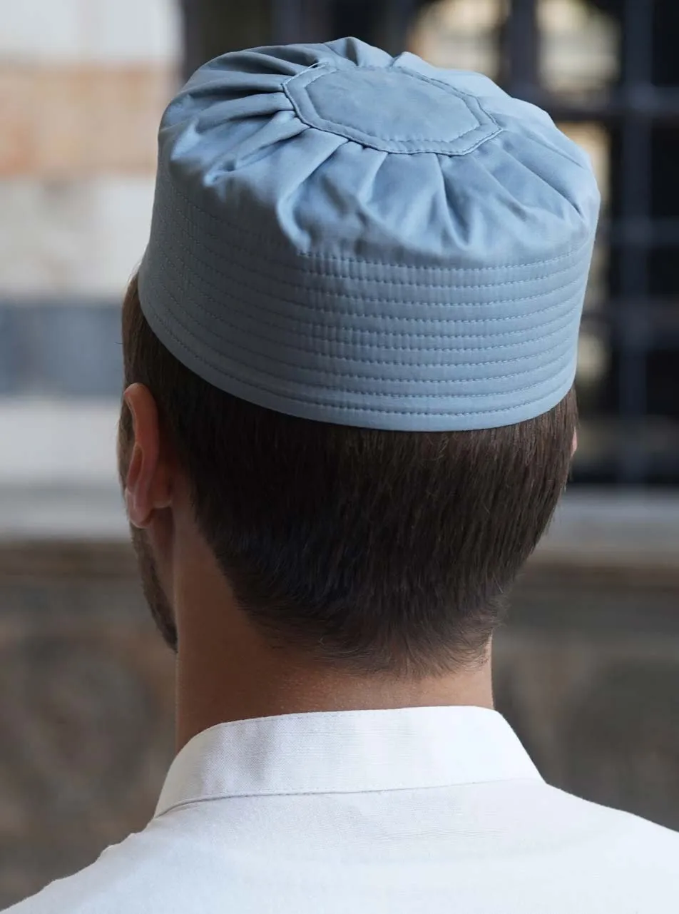 Mercerised Cotton Pleated Kufi Hat