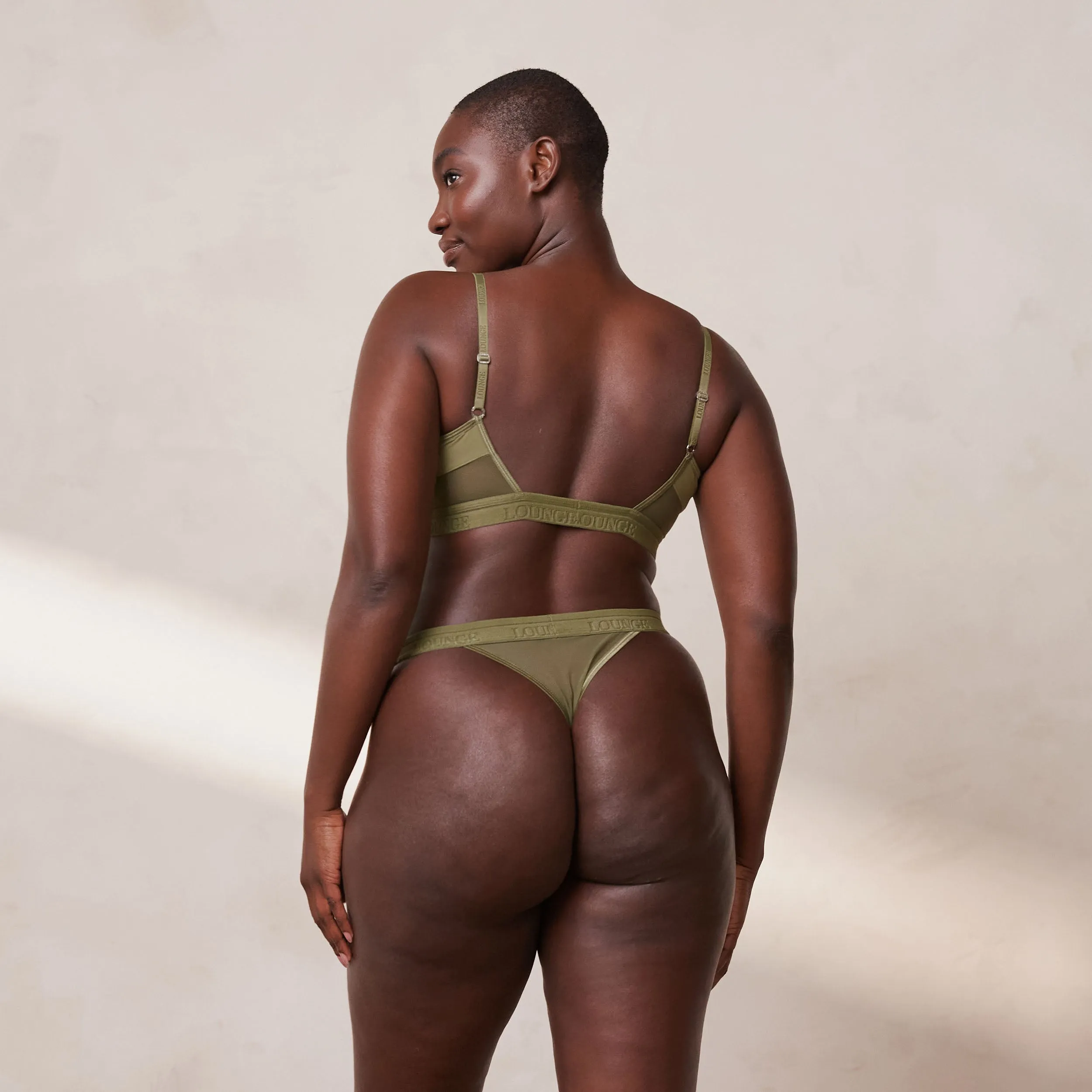 Mesh Bra  - Khaki