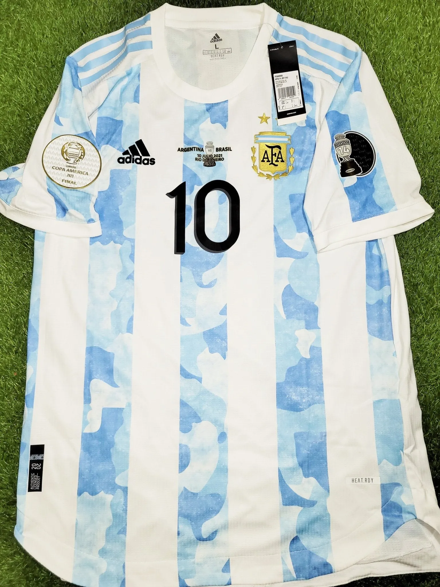 Messi Argentina 2020 2021 2022 COPA AMERICA FINAL PLAYER ISSUE Home Soccer Jersey Shirt BNWT L SKU# FS6568