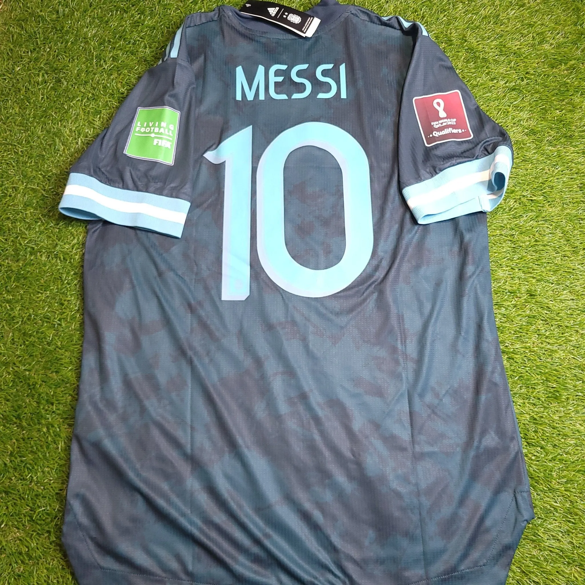 Messi Argentina 2020 2021 2022 WORLD CUP QUALIFIERS PLAYER ISSUE Away Soccer Jersey Shirt BNWT L SKU# FH8570