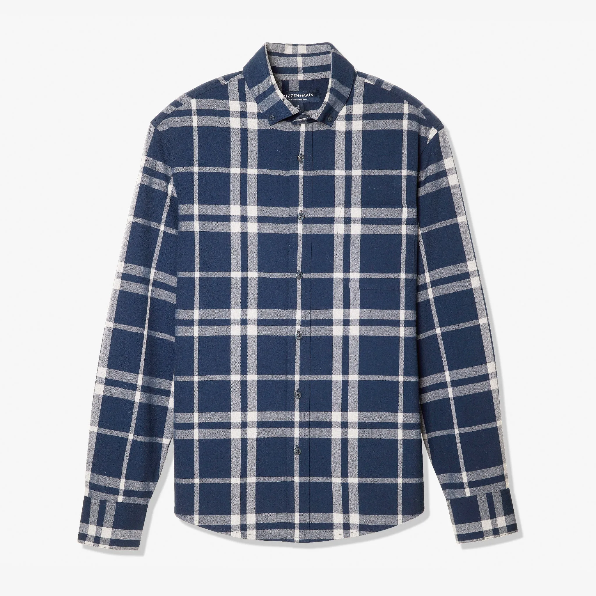 Navy Gray Large Plaid