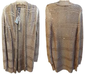 *NEW WITH TAGS - CHICO'S SEQUIN SWEATER CARDIGAN JACKET IN GOLD SHIMMER FROM THE TRAVELERS COLLECTION - WOULD MAKE A WONDERFUL CHRISTMAS OR BIRTHDAY GIFT