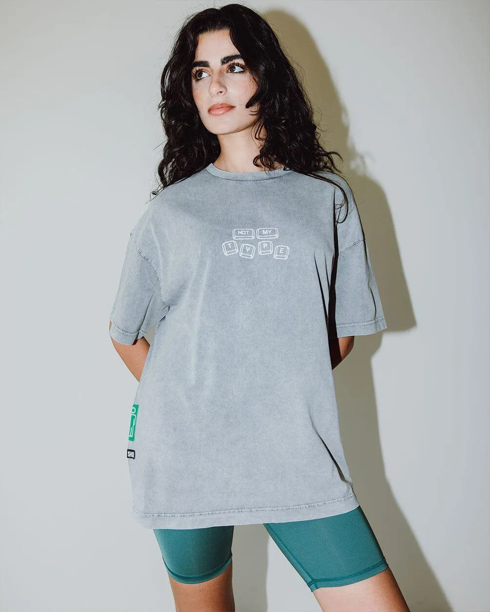 Not Your Type Acid Washed Oversized Tee