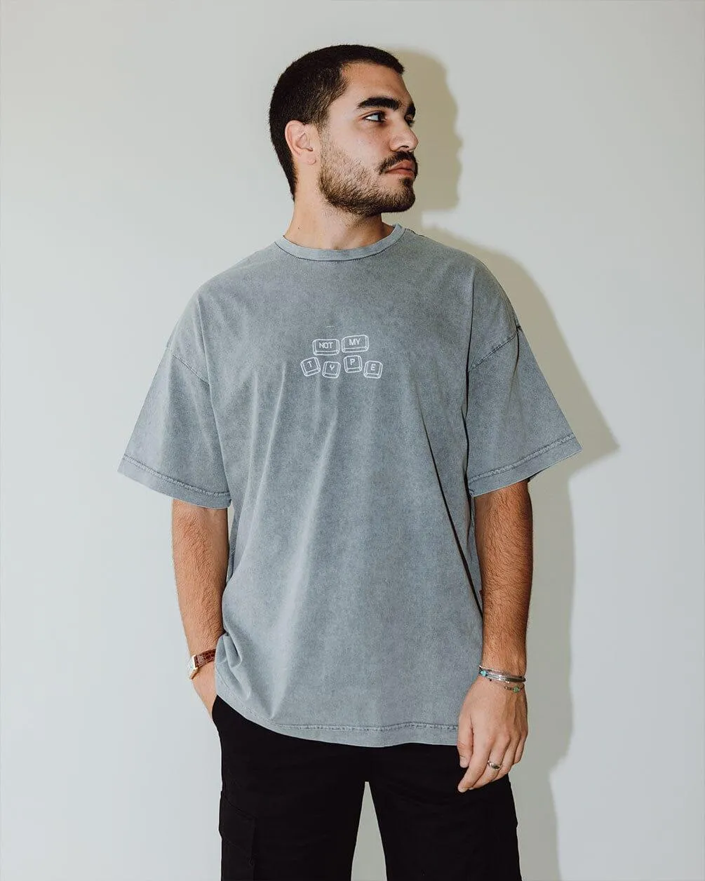 Not Your Type Acid Washed Oversized Tee