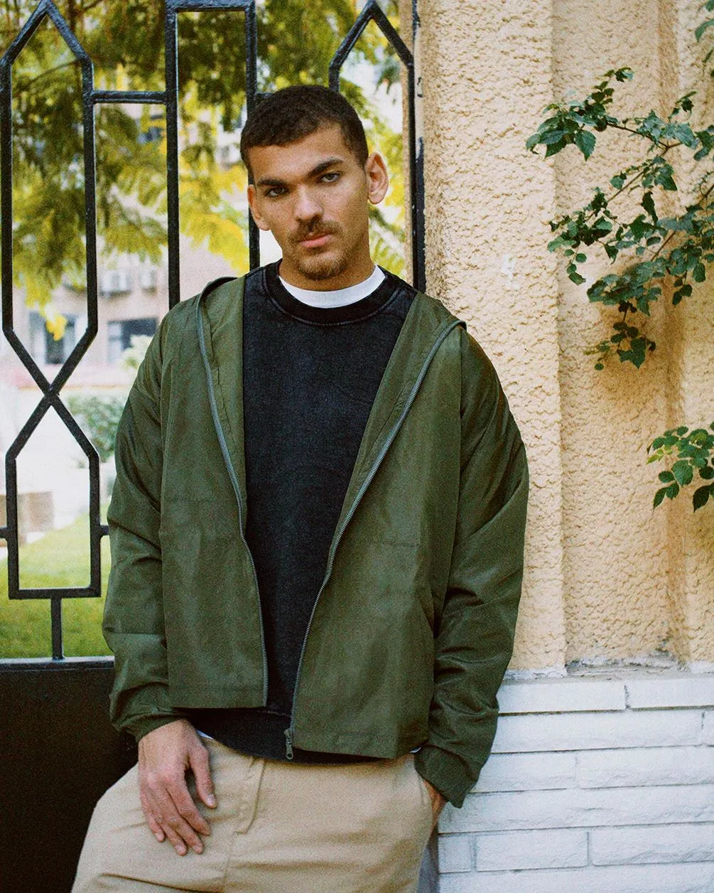 Olive Green Windbreaker